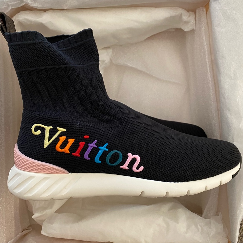 NIB Vuitton Aftergame RAINBOW Sneakers 38.5 38 7.5-8